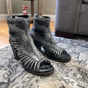 Freebird strappy leather booties